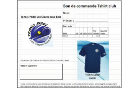 T shirt enfant bon de commande